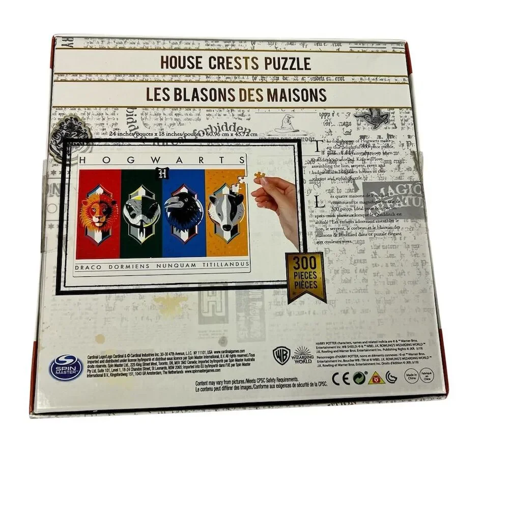 Harry Potter House Crests 300 Piece Puzzle Movie & TV Theme